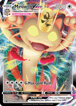 Meowth VMAX #SWSH005 from SWSH Black Star Promos