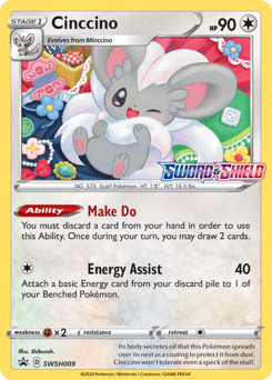 Cinccino #SWSH009 from SWSH Black Star Promos