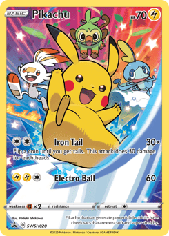 Pikachu #SWSH020 from SWSH Black Star Promos