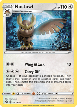 Noctowl #SWSH027 from SWSH Black Star Promos