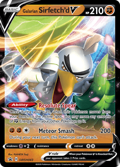 Galarian Sirfetch'd V #SWSH043 from SWSH Black Star Promos