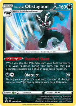 Galarian Obstagoon #SWSH059 by Hasuno