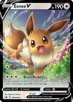 Eevee V #SWSH065 from SWSH Black Star Promos