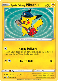 Special Delivery Pikachu #SWSH074 from SWSH Black Star Promos