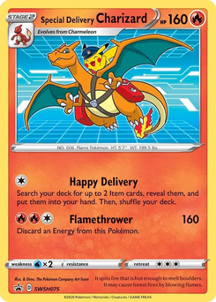 Special Delivery Charizard #SWSH075 from SWSH Black Star Promos