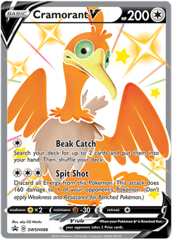 Cramorant V #SWSH086 from SWSH Black Star Promos
