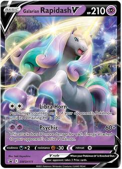 Galarian Rapidash V #SWSH111 from SWSH Black Star Promos