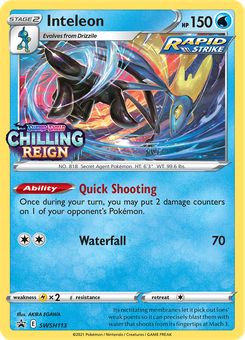 Inteleon #SWSH113 from SWSH Black Star Promos