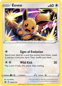 Eevee #SWSH118 from SWSH Black Star Promos