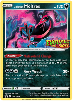 Galarian Moltres #SWSH125 from SWSH Black Star Promos