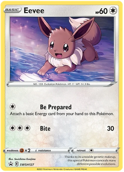 Eevee #SWSH127 from SWSH Black Star Promos
