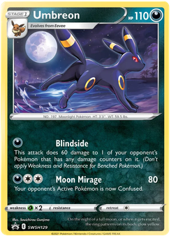 Umbreon #SWSH129 from SWSH Black Star Promos