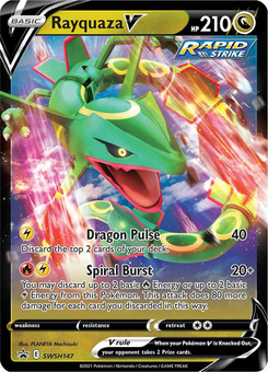 Rayquaza V #SWSH147 from SWSH Black Star Promos