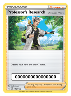 Professor's Research #SWSH178 from SWSH Black Star Promos