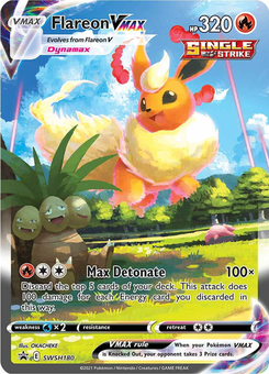 Flareon VMAX #SWSH180 by Okacheke