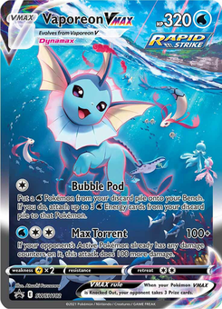 Vaporeon VMAX #SWSH182 from SWSH Black Star Promos