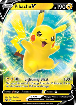 Pikachu V #SWSH198 by 5ban Graphics
