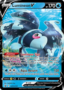 Lumineon V #SWSH250 from SWSH Black Star Promos