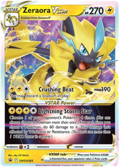 Zeraora VSTAR #SWSH265 from SWSH Black Star Promos