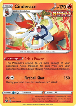 Cinderace #SWSH278 from SWSH Black Star Promos