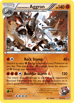 Team Magma's Aggron #14 from Double Crisis