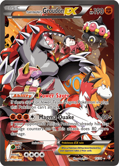 Team Magma's Groudon-ex #15 from Double Crisis