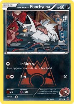 Team Magma's Poochyena #17 from Double Crisis