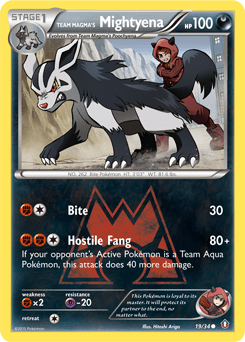 Team Magma's Mightyena #19 from Double Crisis