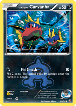Team Aqua's Carvanha #20 from Double Crisis