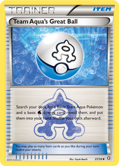 Team Aqua's Great Ball #27 from Double Crisis