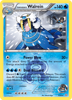 Team Aqua's Walrein #5 from Double Crisis