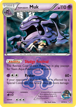 Team Aqua's Muk #8 from Double Crisis