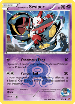 Team Aqua's Seviper #9 from Double Crisis