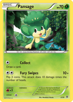 Pansage #2 from Kalos Starter Set