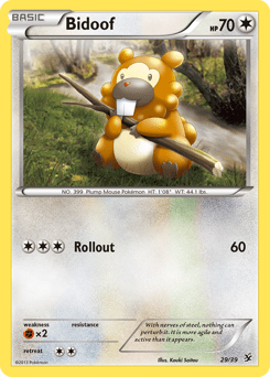 Bidoof #29 from Kalos Starter Set