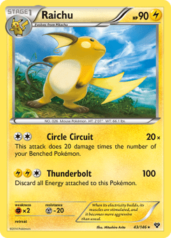 Raichu #43 from XY