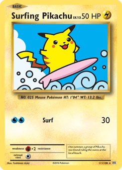 Surfing Pikachu #111 from Evolutions