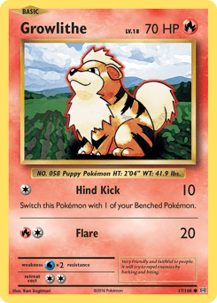 Growlithe #17 from Evolutions