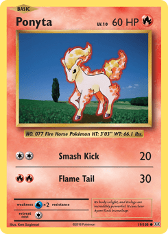 Ponyta #19 from Evolutions
