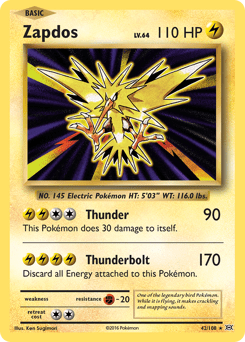 Zapdos #42 from Evolutions