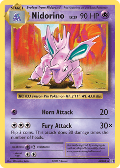Nidorino #44 from Evolutions