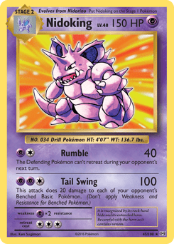 Nidoking #45 from Evolutions