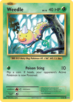 Weedle #5 from Evolutions