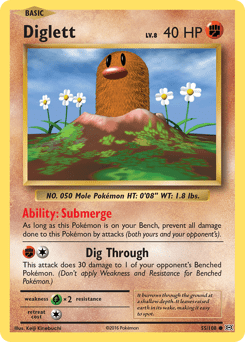 Diglett #55 from Evolutions