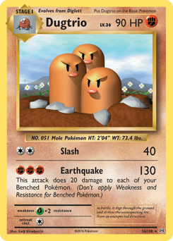 Dugtrio #56 from Evolutions