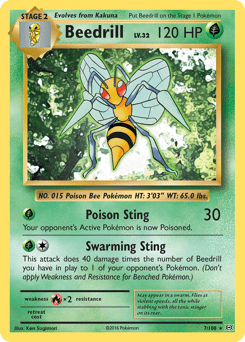 Beedrill #7 from Evolutions