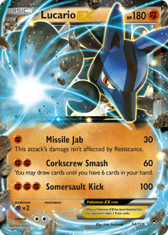 Lucario-EX #54 from Furious Fists
