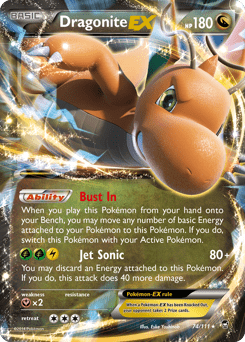 Dragonite-EX #74 from Furious Fists