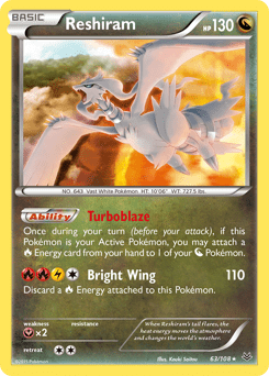 Reshiram #63 from Roaring Skies