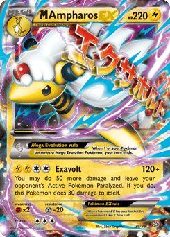 M Ampharos-EX #28 from Ancient Origins